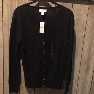 Brand new Navy Cardigan with rhinestone buttons